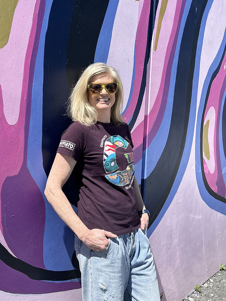 Graffiato T Shirt - Plum