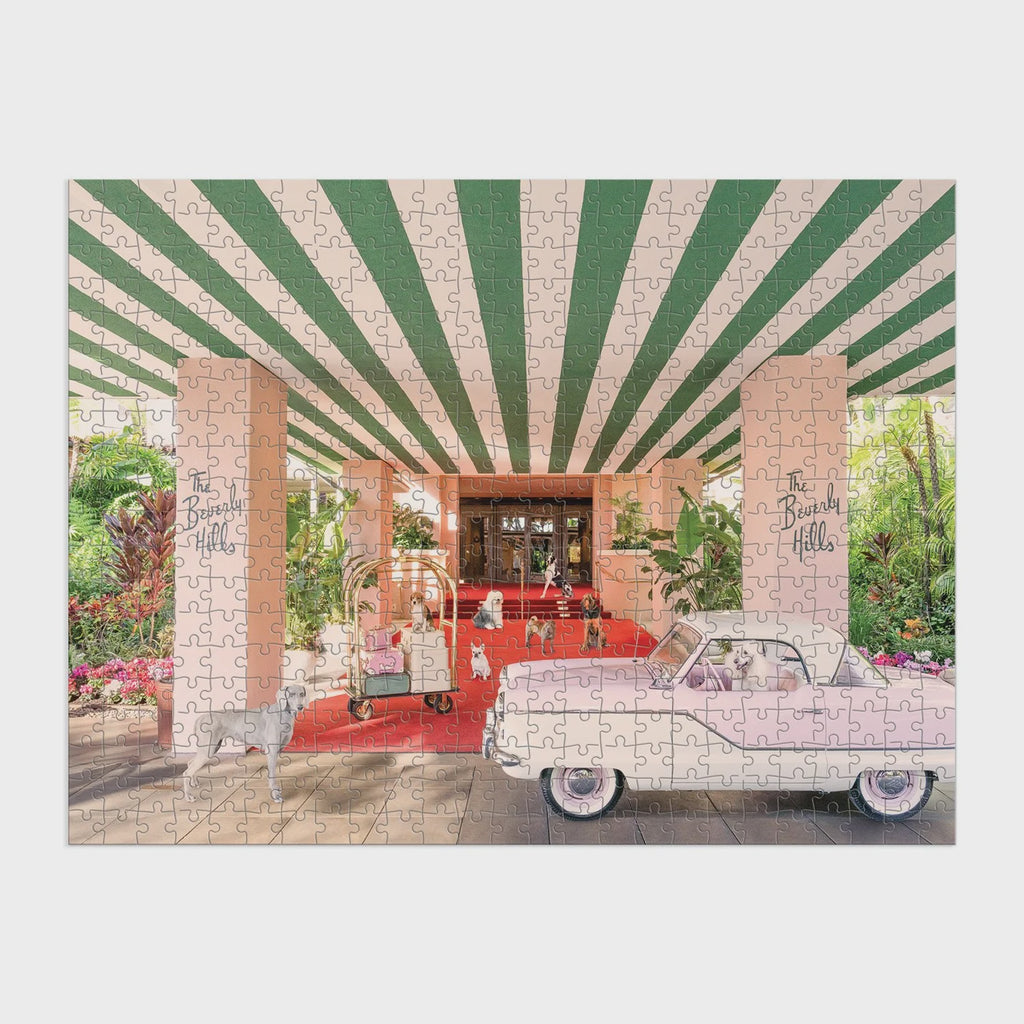Gray Malin The Dogs at The Beverly Hills Hotel Puzzle