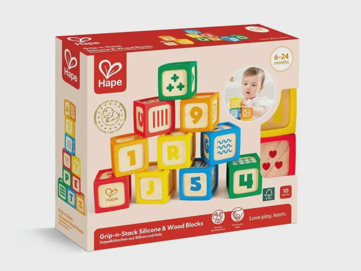 Grip-n-Stack Silicone & Wood Blocks