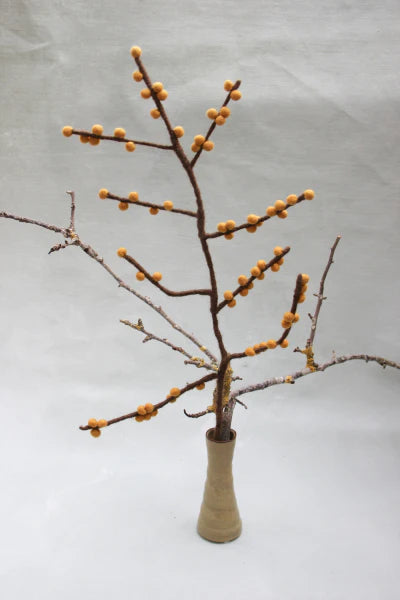 Handmade Felt Branch - Yellow Berries - 60cm
