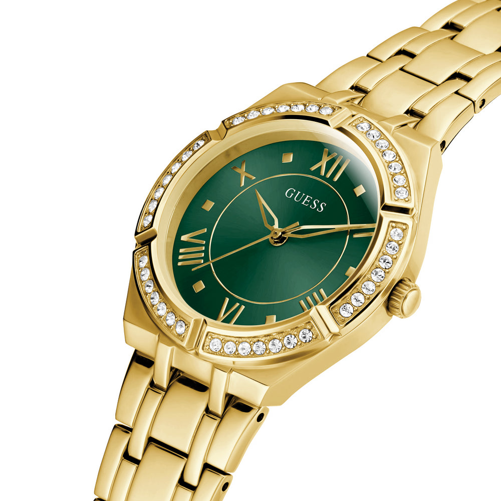Guess Cosmo Watch - Gold With Green