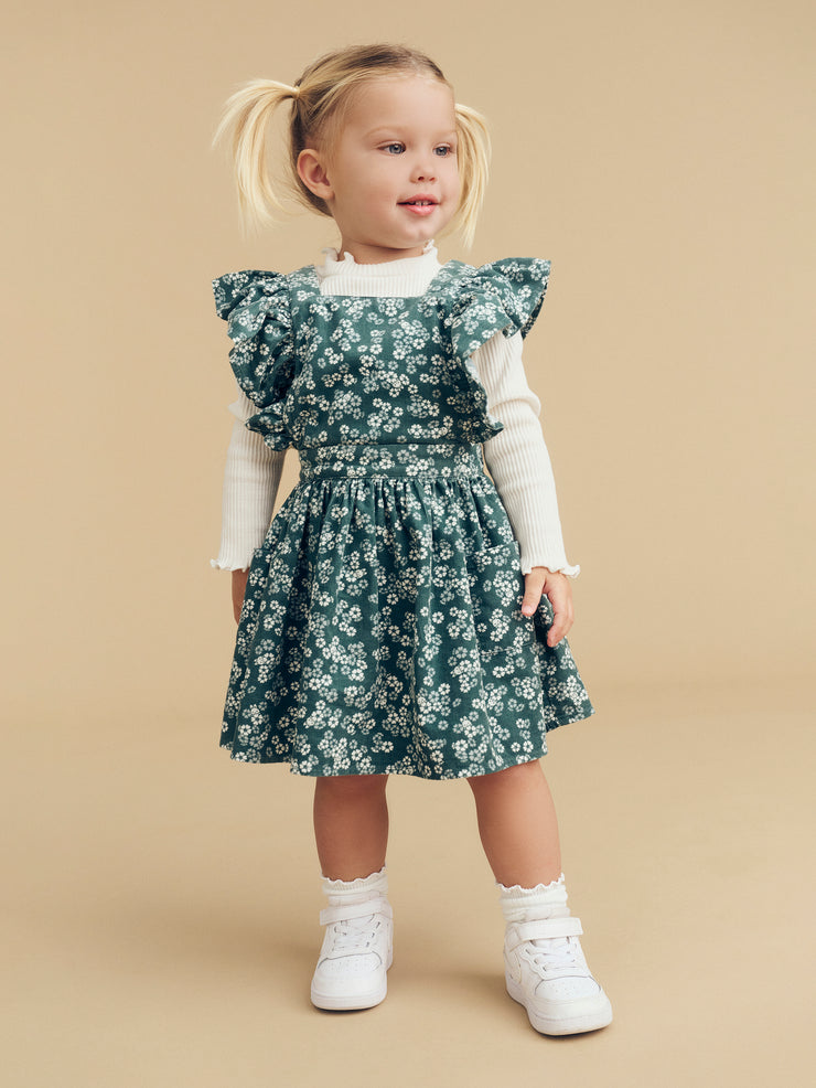 Peek A Boo Bunny Pinafore - Spruce Was $85 Now