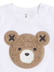 Furry Huxbear Crisp White Tee - White
