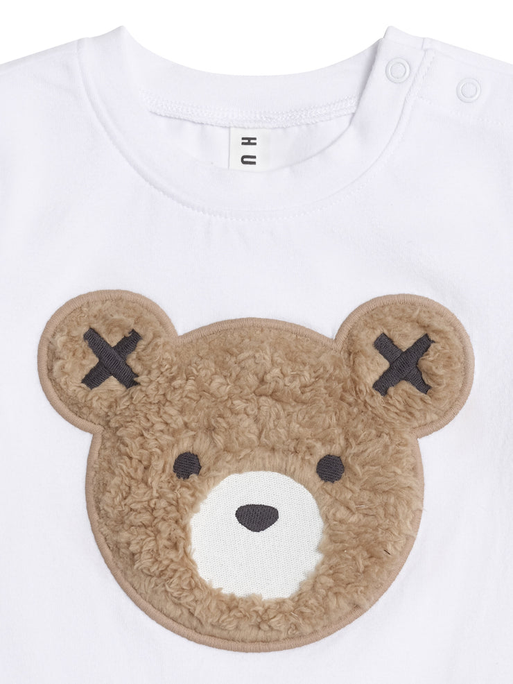 Furry Huxbear Crisp White Tee - White