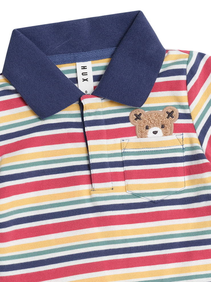 Polo Tee - Vintage Stripe