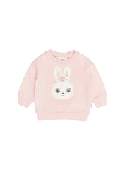 Fur Bunny Sweatshirt - Pink Pearl Was $75 Now