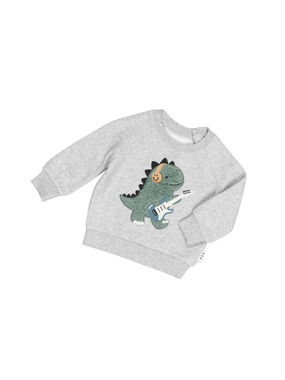 Furry Dino Sweatshirt - Grey Marle Last Sizes Was $75 Now