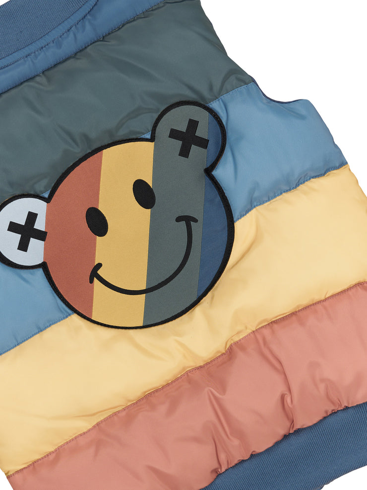 Smiley Rainbow Puffer Vest - Multi Was $125 Now