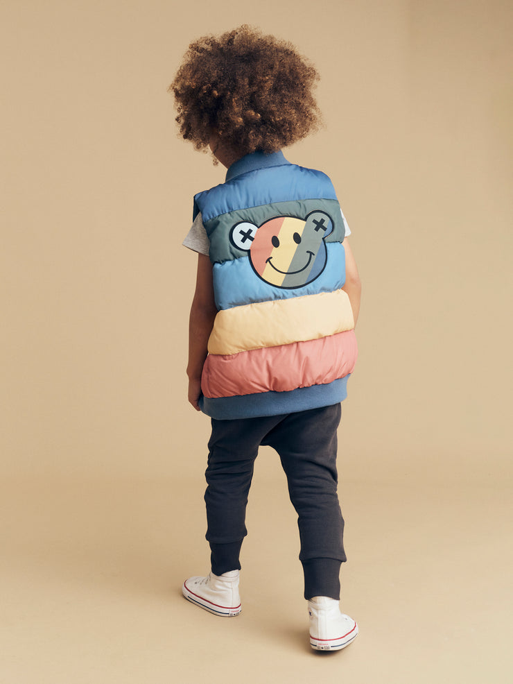 Smiley Rainbow Puffer Vest - Multi Was $125 Now