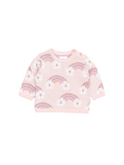 Flower Bow Knit Jumper - Pink Pearl