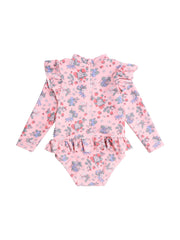 Strawberry Garden Frill Swimsuit - Strawberry