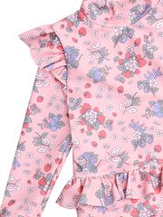 Strawberry Garden Frill Swimsuit - Strawberry