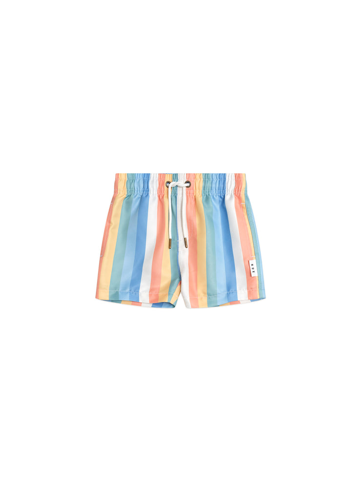 Beach Stripe Swim Shorts - Multi Stripe