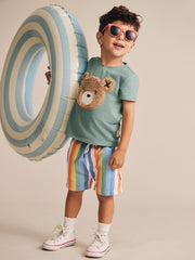Beach Stripe Swim Shorts - Multi Stripe