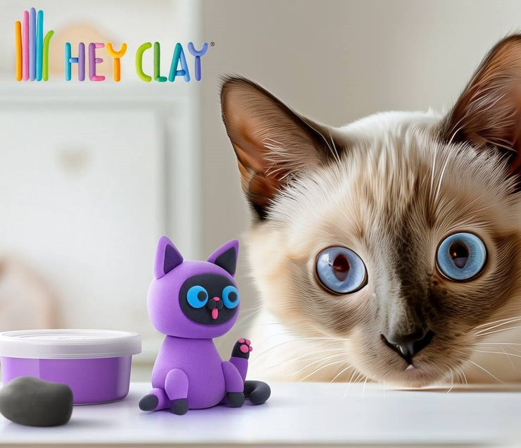 Hey Clay - Fluffy Pets, Siamese Cat,   3 Cans