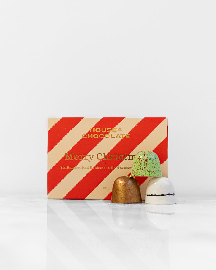 House of Chocolate Christmas 6 Piece Bonbons Gift Box”
