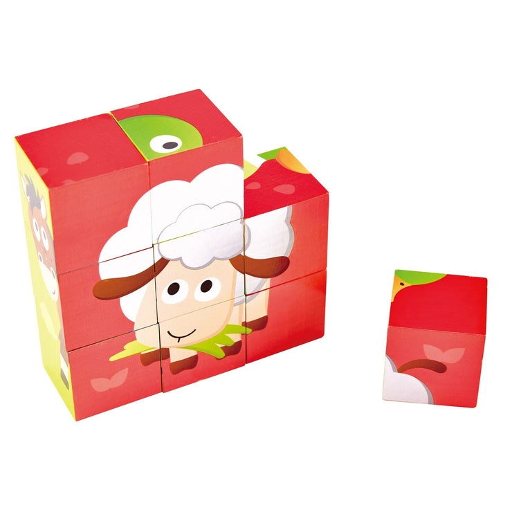 Hape Farm Animal Block Puzzle - 9 pce