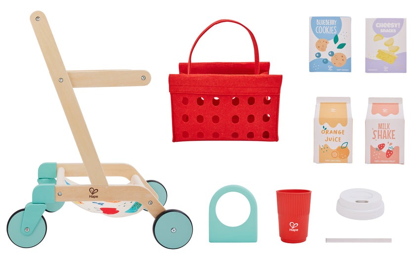 Hape Little Shopper's Cart & Basket