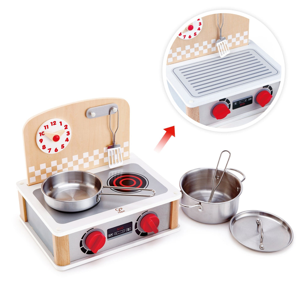 Hape 2 in 1 Kitchen & Grill Set