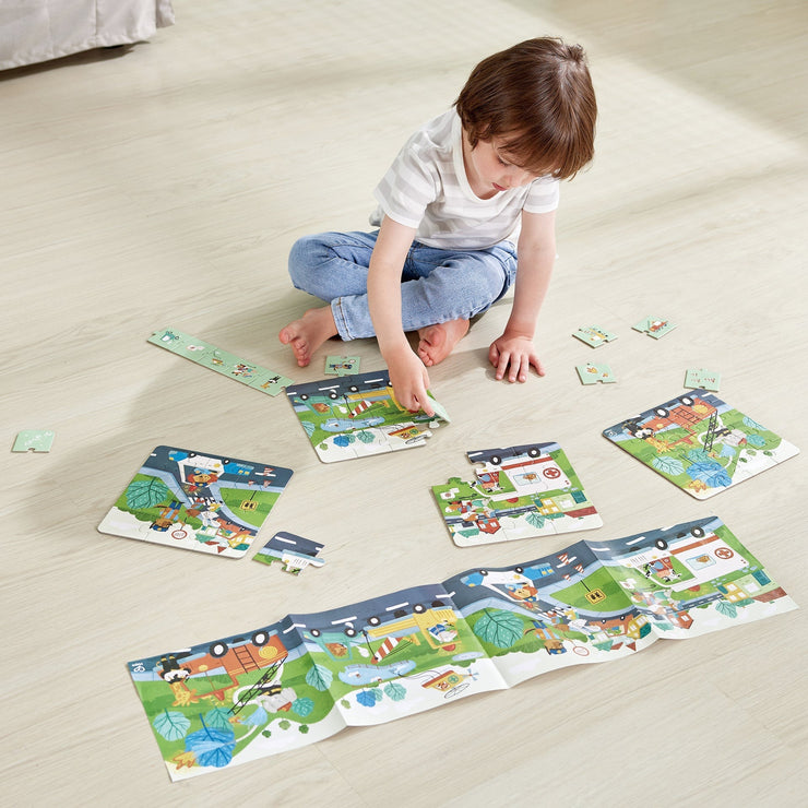 Hape 4 in 1 Rescue Vehicles Puzzle