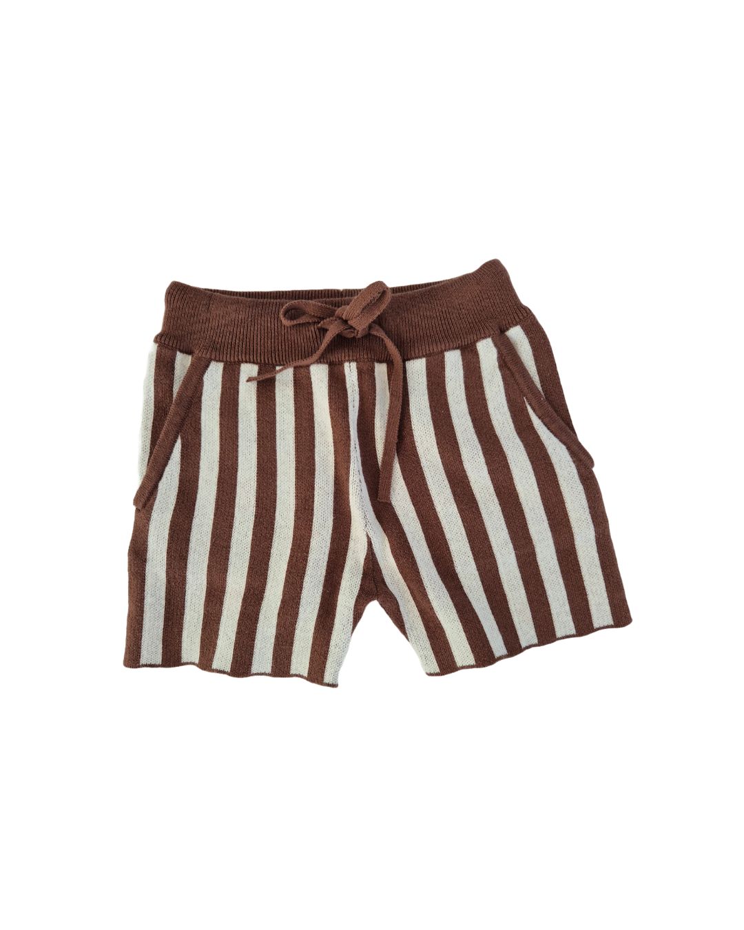 Knit Shorts - Chocolate Stripe Was $60 Now