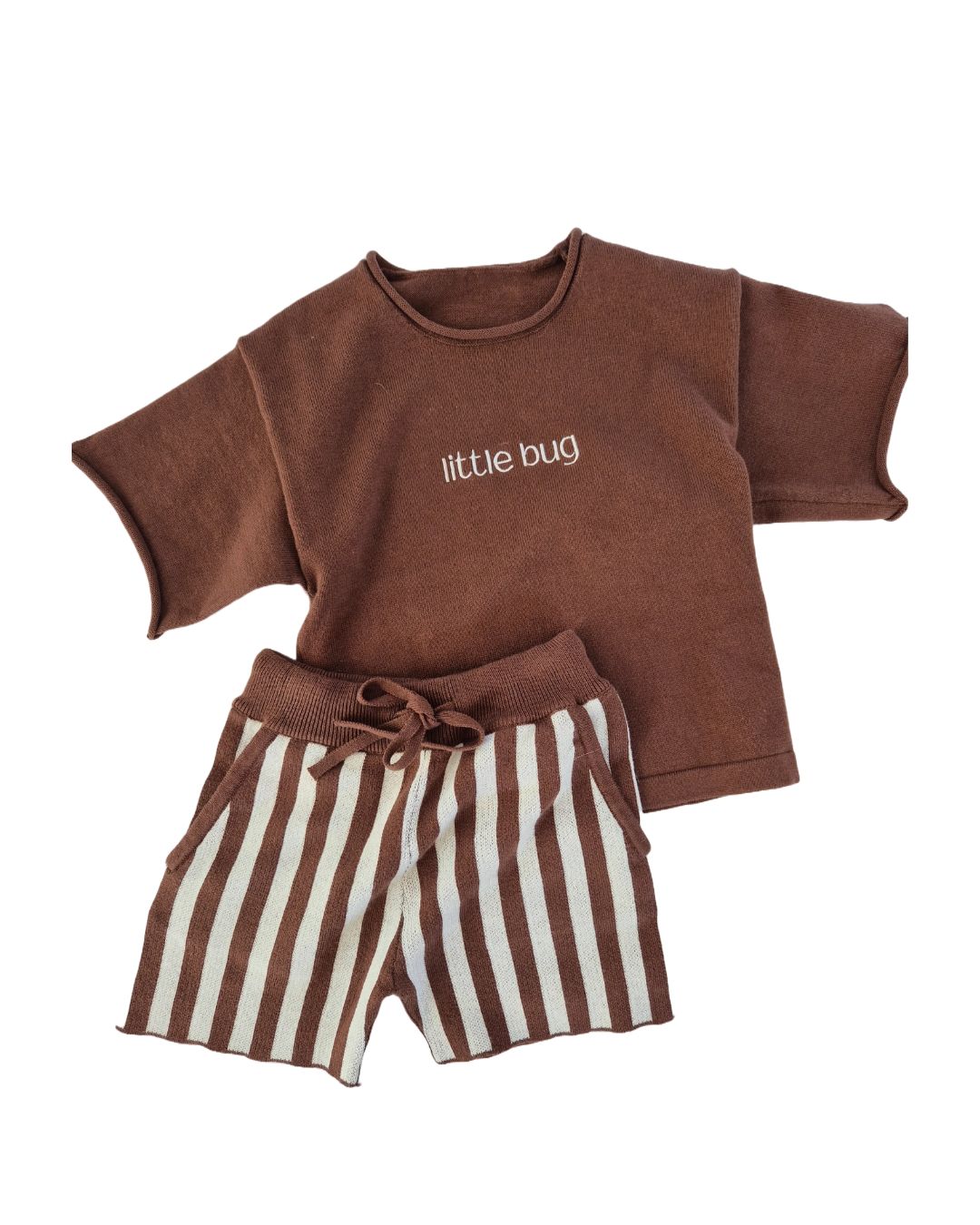 Knit Shorts - Chocolate Stripe Was $60 Now