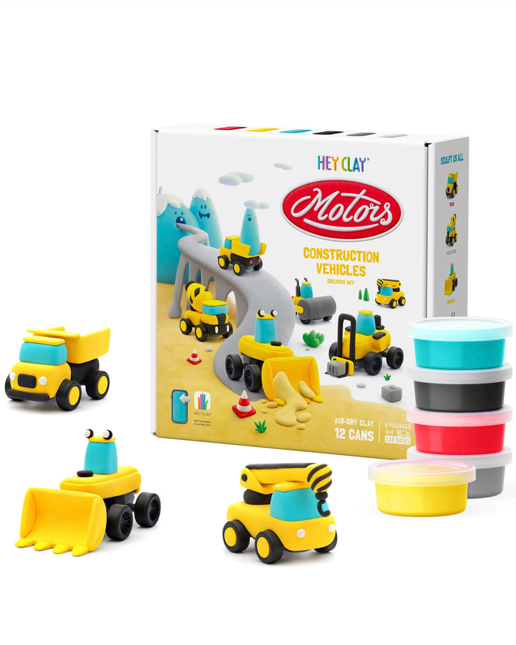 Hey Clay - Construction Vehicles (12 Cans)