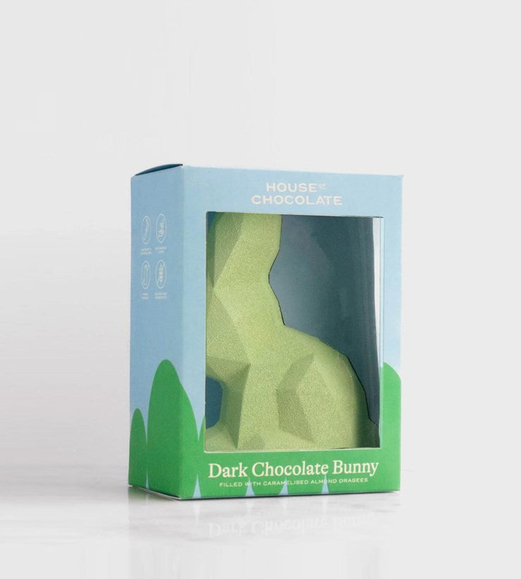 House Of Chocolate - Dark Chocolate Bunny w Caramelised Almond Dragees