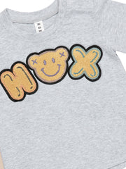 Hux Badge T Shirt - Light Grey Marle Was $60 Now