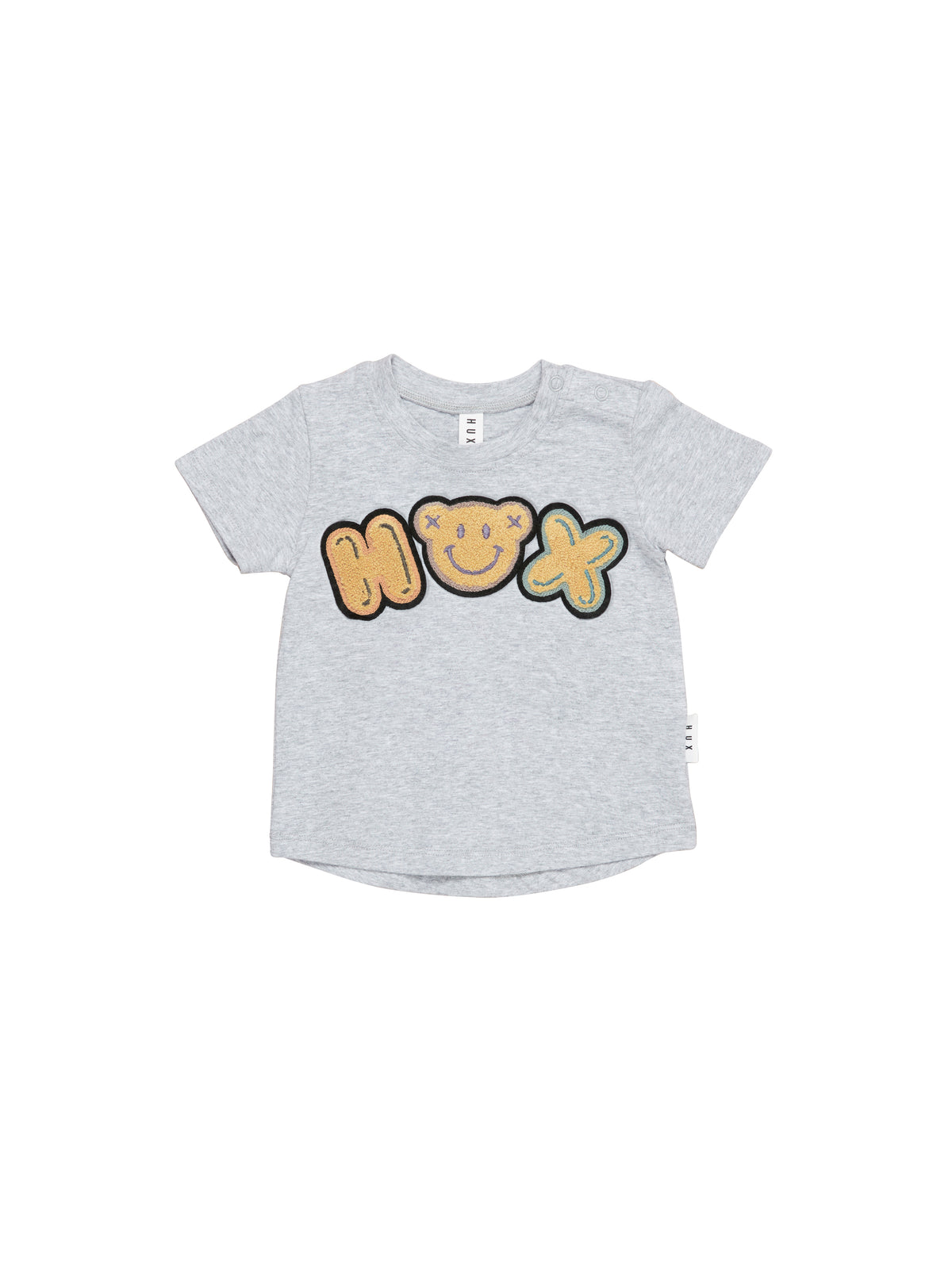 Hux Badge T Shirt - Light Grey Marle Was $60 Now