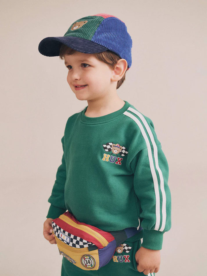 Racer Stripe Sweatshirt - Emerald Was $85 Now