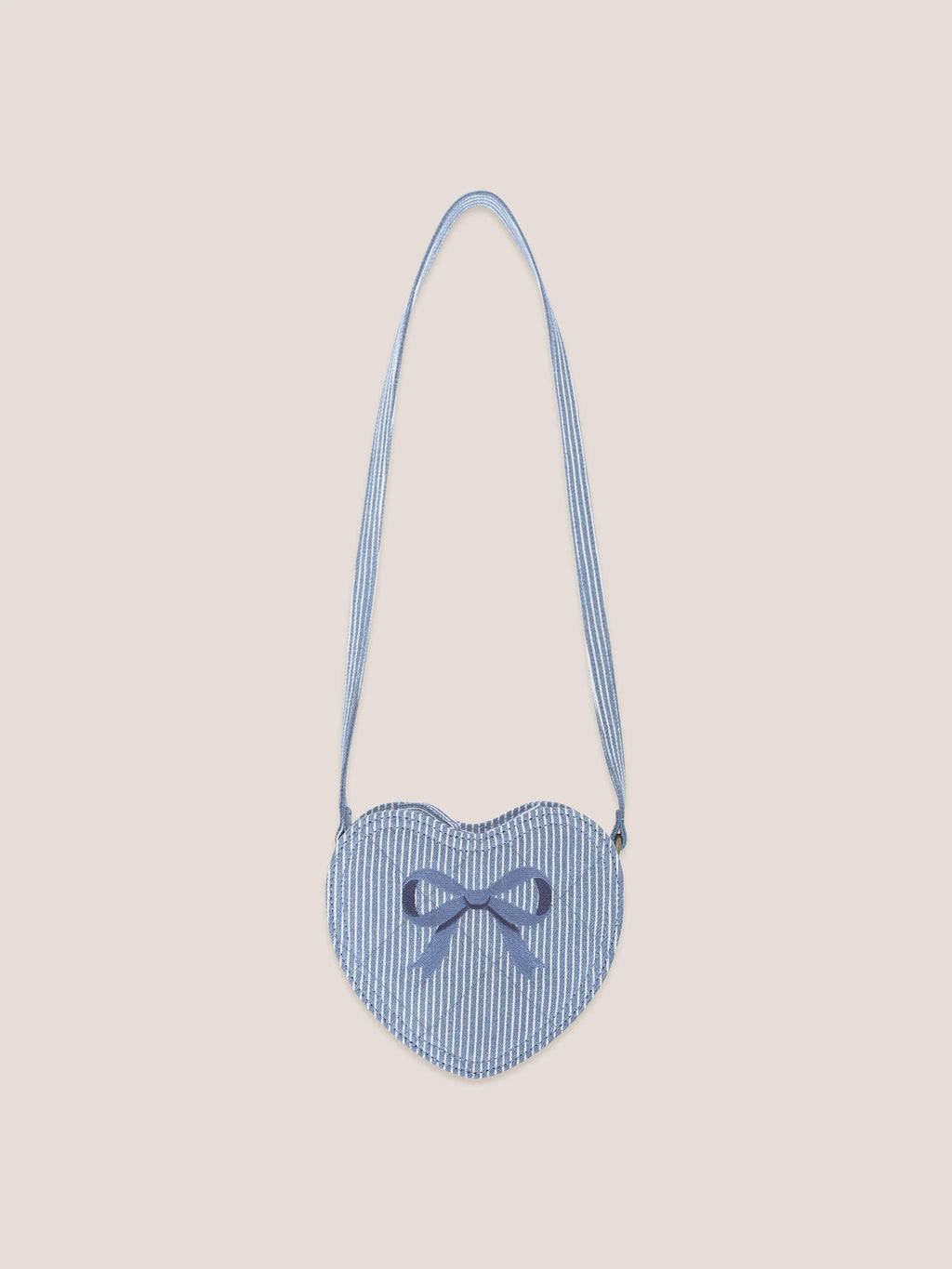 Denim Bow Heart Handbag