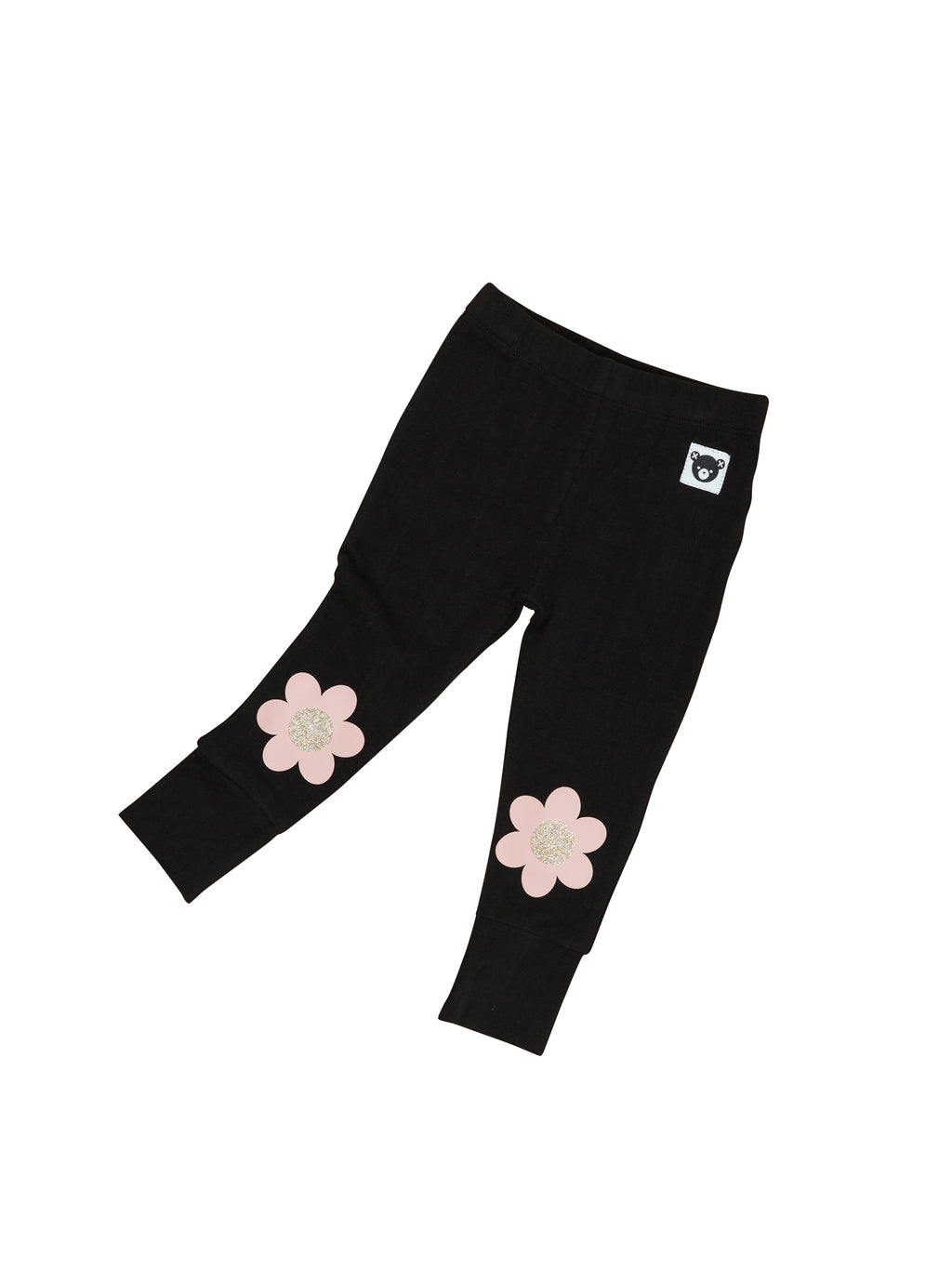 Flower Knee Legging - Black Was $59.90 Now