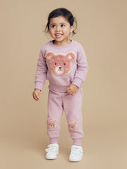 Rainbow Fur Bear Retro Track Pant - Lilac Was $65 Now