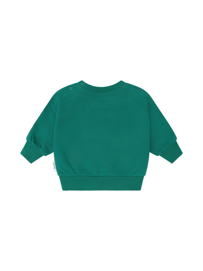 Racer Stripe Sweatshirt - Emerald Was $85 Now