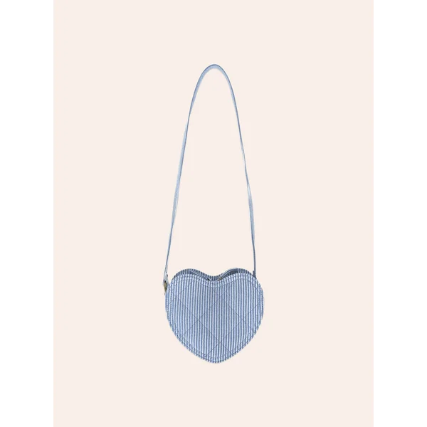 Denim Bow Heart Handbag