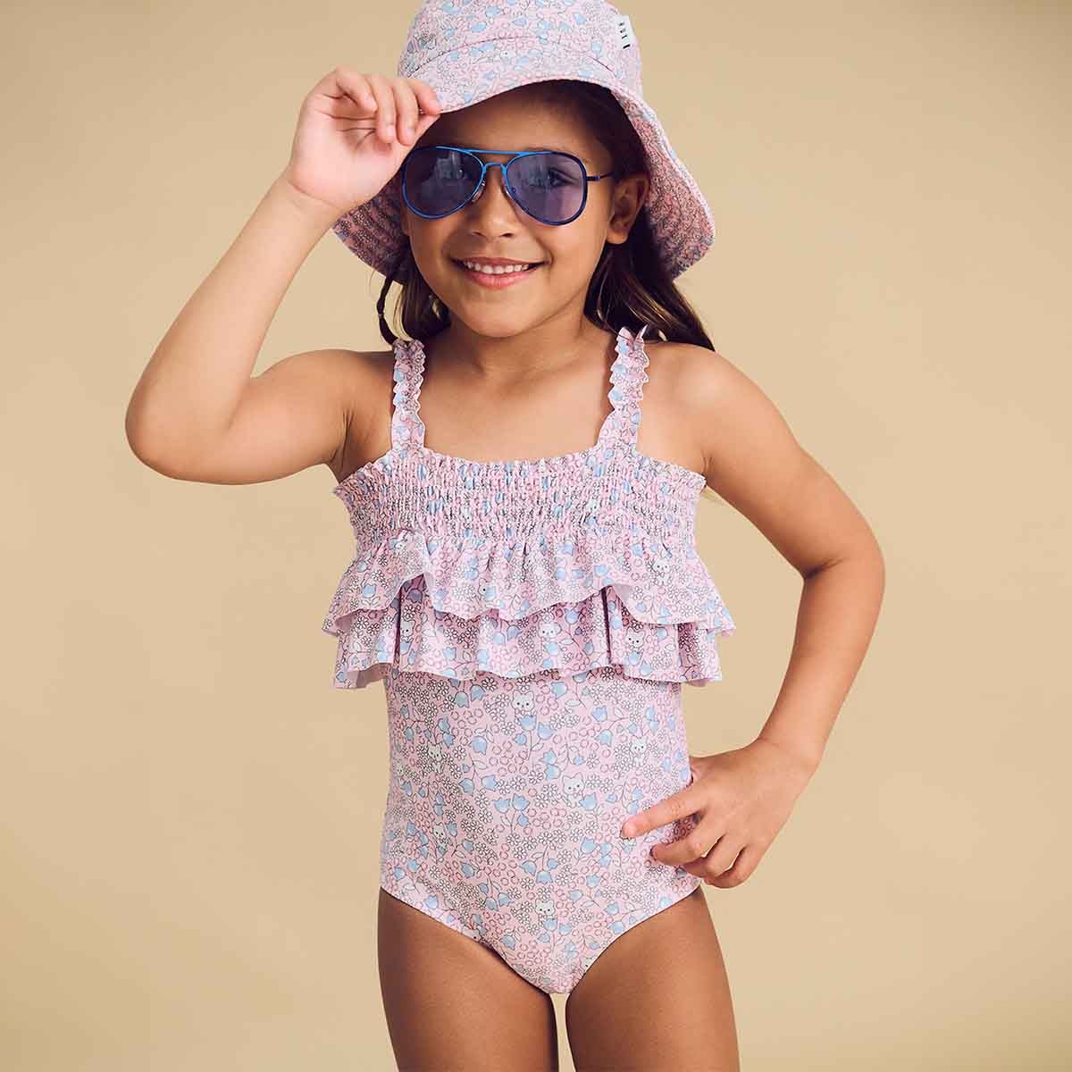 Bluebell Floral Swim Hat - Cherry Blossom Was $50 Now