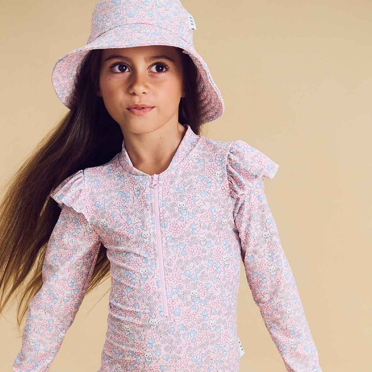 Bluebell Floral Swim Hat - Cherry Blossom Was $50 Now
