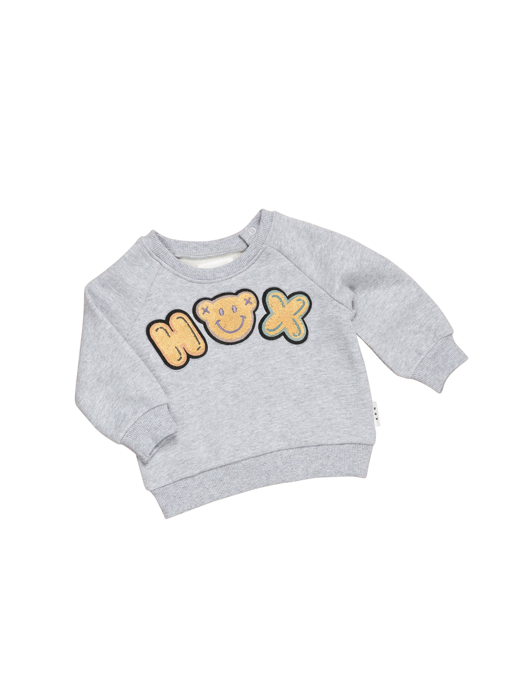 Hux Badge Sweatshirt - Light Grey Marle Was $80 Now