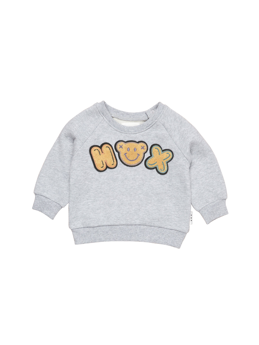 Hux Badge Sweatshirt - Light Grey Marle Was $80 Now