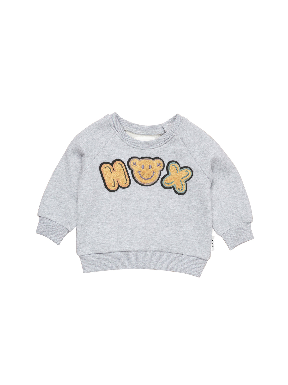 Hux Badge Sweatshirt - Light Grey Marle Was $80 Now