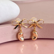 Bow and Bean Stud Earrings