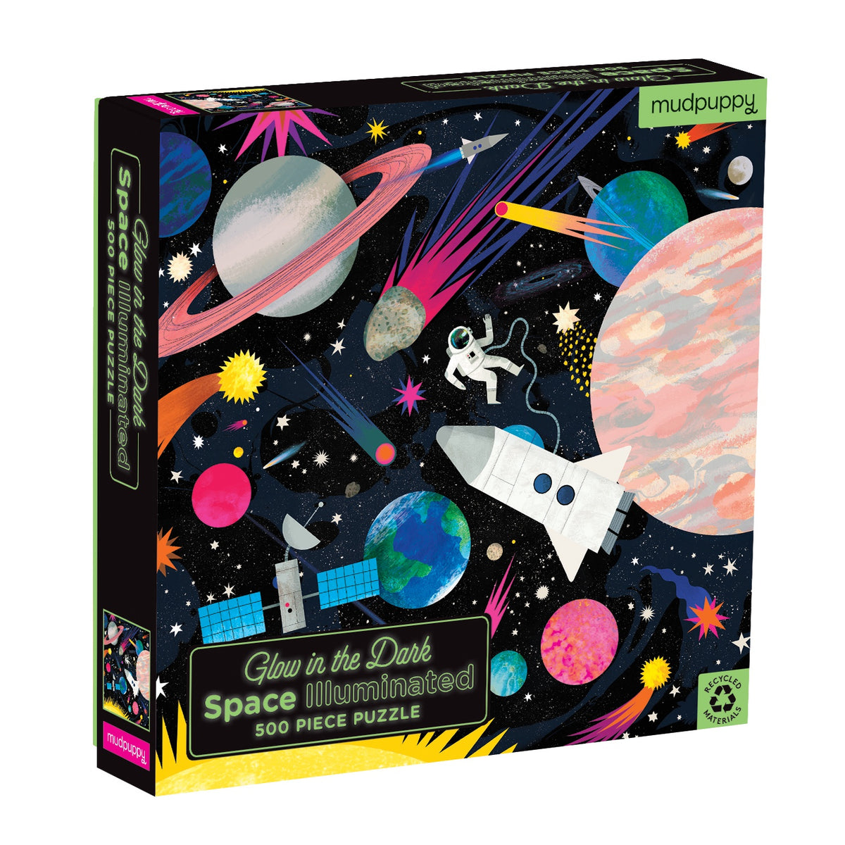 Illuminated Space Glow In The Dark 500 Piece Puzzle