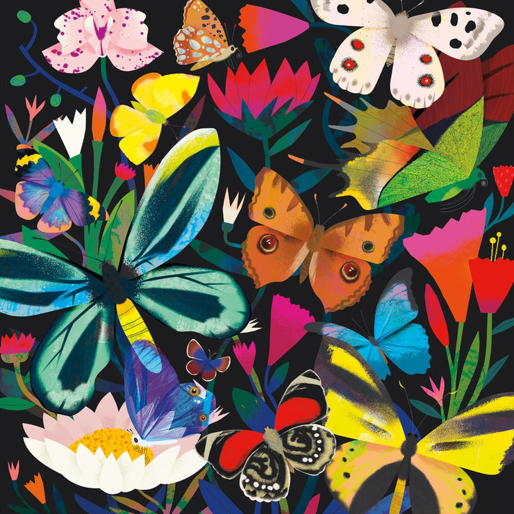 Illuminated Butterflies 500 Piece Glow In The Dark Family Puzzle