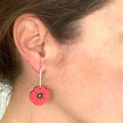 Rimu Anzac Poppy Earrings