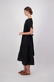 Jamison Linen Dress - Black Was $349 Now
