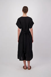 Jamison Linen Dress - Black Last Size Was $349 Now