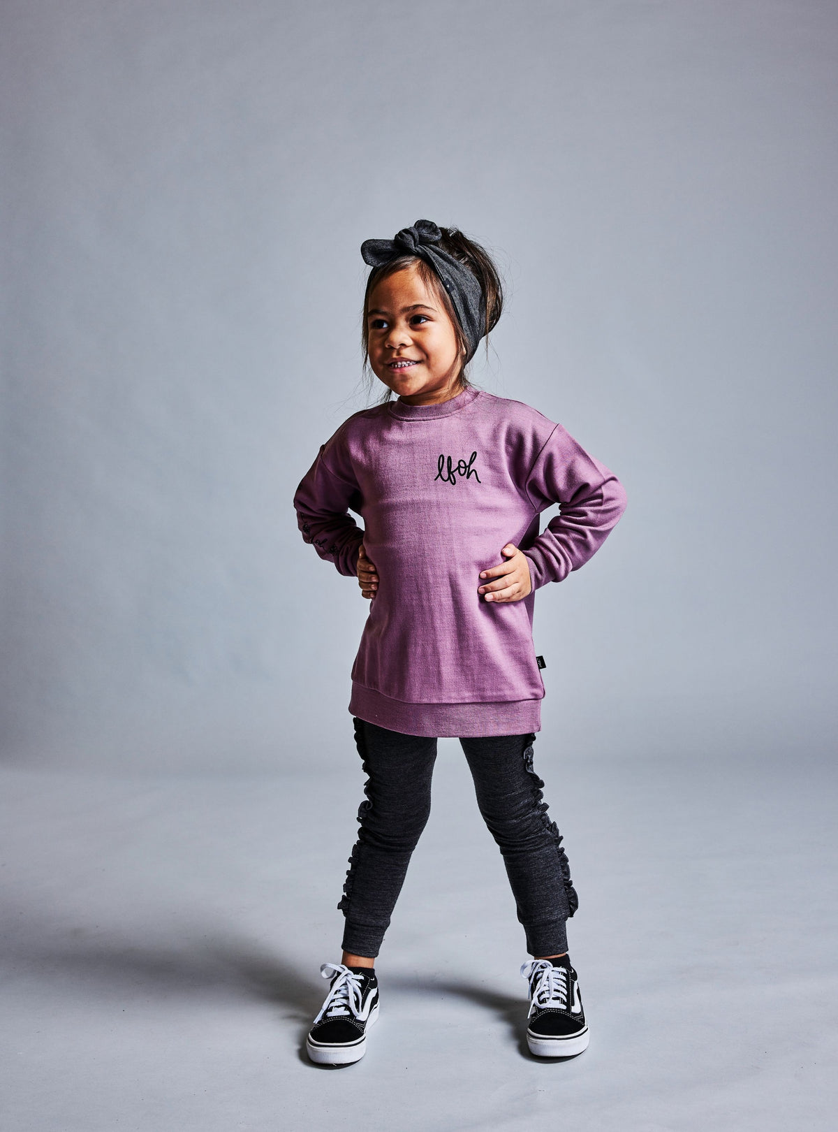 Merino Kenzie Frill Leggings - Iron Marle Was $59.90 NOW
