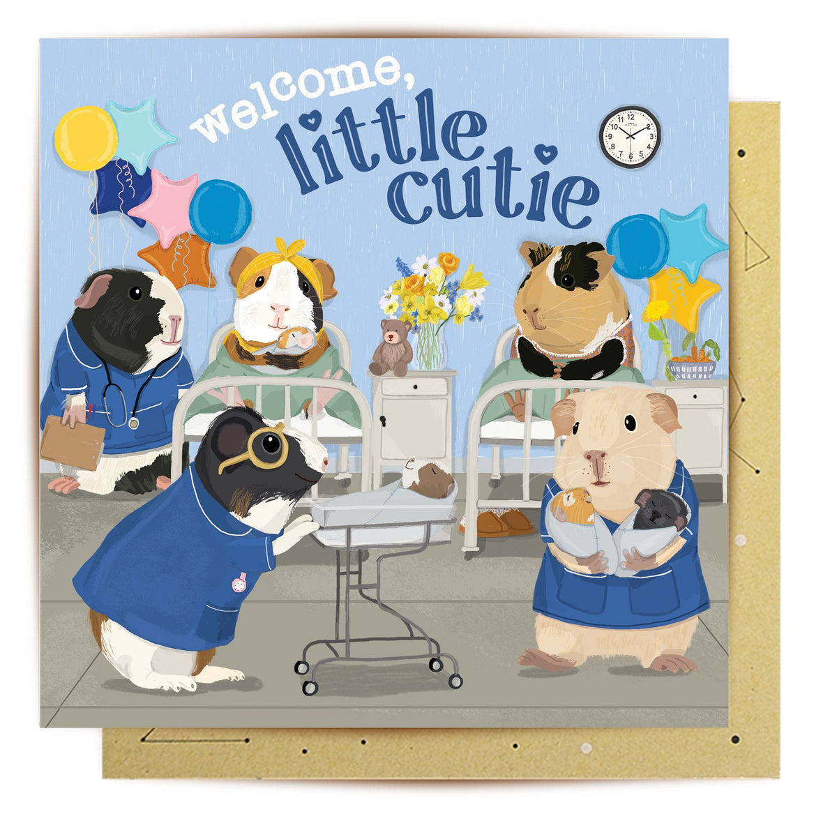 Guinea Pig Babies Card