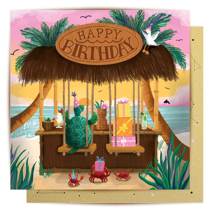Beach Bar Birthday Card